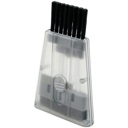 Additional Image 1 - a clear plastic container with black tips