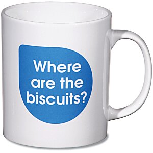 Additional Image 2 - a white mug with blue and white text