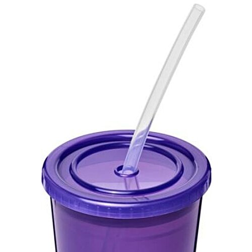 Additional Image 1 - a purple cup with a straw