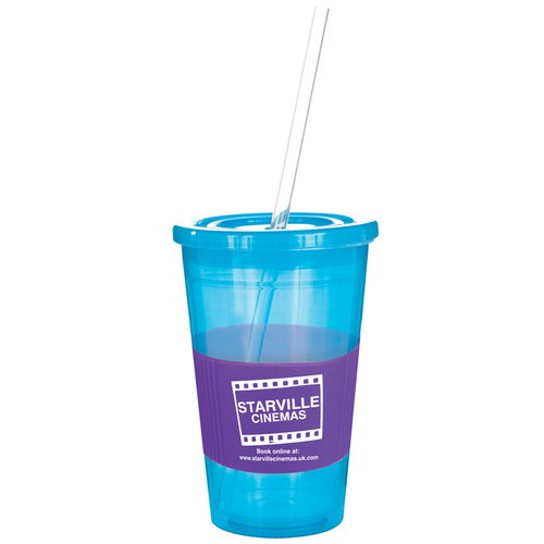 Additional Image 1 - a blue and purple cup with a straw