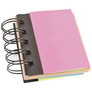 Additional Image 2 - a pink notebook with a black spiral