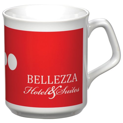 Additional Image 3 - a red and white coffee mug