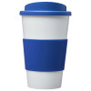 View Image 3 of 5 of Americano Travel Mug - White with Coloured Lid & Grip