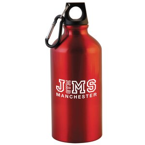 Additional Image 8 - a red water bottle with a white text