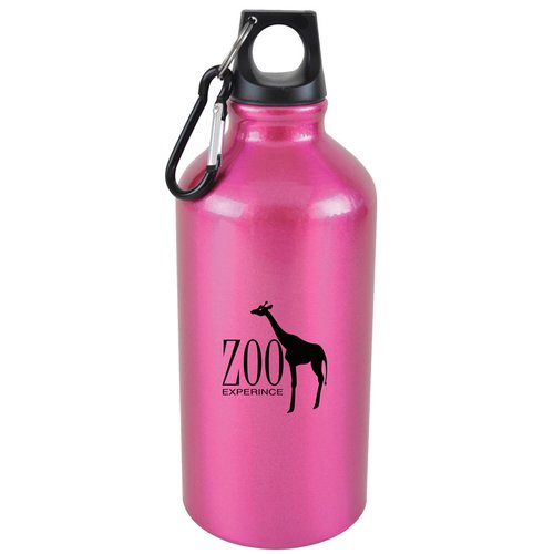 Additional Image 4 - a pink water bottle with a giraffe logo