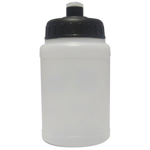 Additional Image 2 - a white plastic water bottle with a black lid