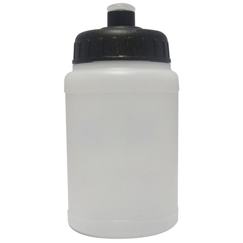 Additional Image 2 - a white plastic water bottle with a black lid