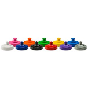 Additional Image 3 - a row of colorful plastic tops