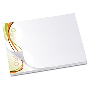 Additional Image 1 - a white notepad with orange and green design