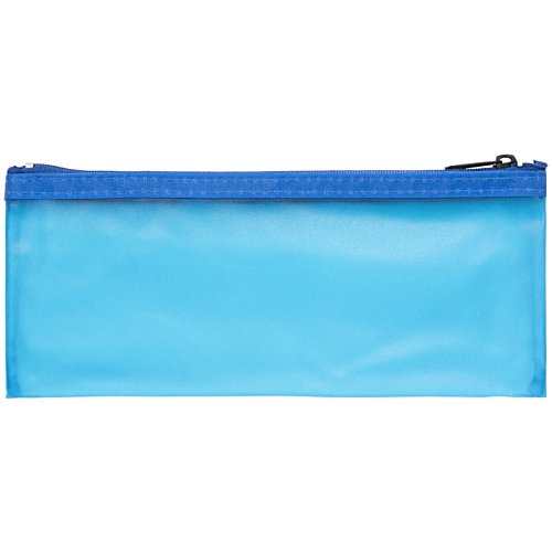 Additional Image 2 - a blue zipper bag with a black zipper