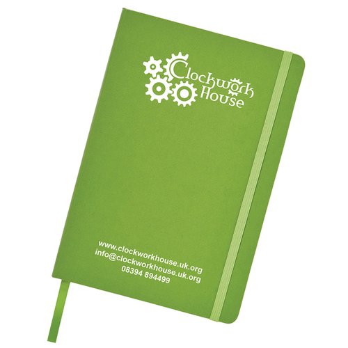 Additional Image 1 - a green notebook with a white logo