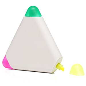Additional Image 1 - a white triangle with green and yellow caps