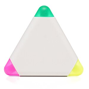 Additional Image 3 - a white triangle with green and pink highlighters