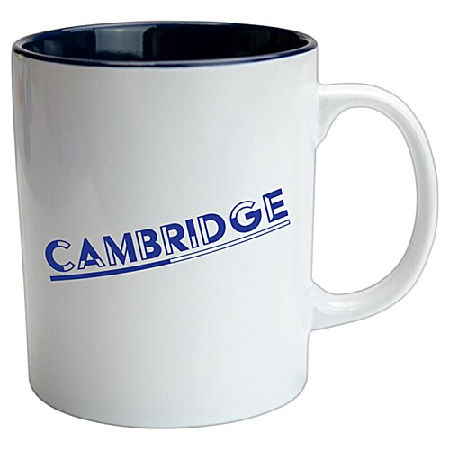 Additional Image 3 - a white mug with blue writing on it