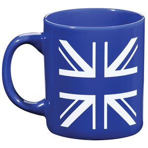 Additional Image 3 - a blue mug with white design