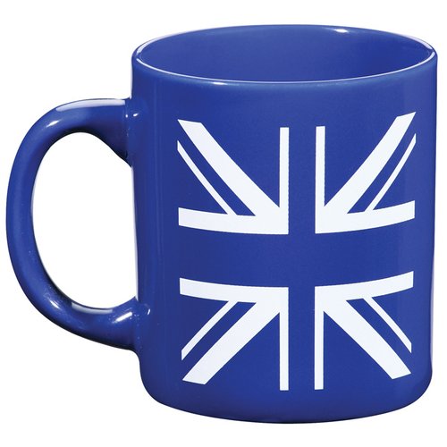 Additional Image 3 - a blue mug with white design