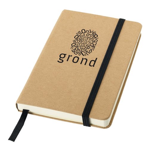 Additional Image 4 - a brown notebook with a black band