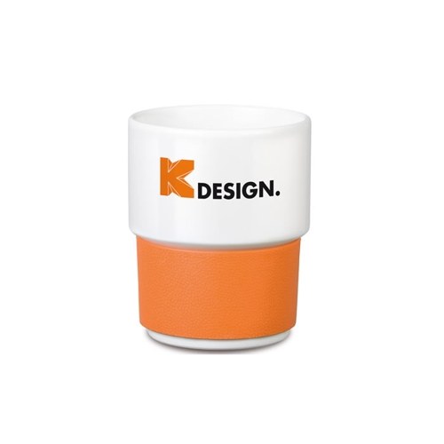 Additional Image 2 - a white and orange cup