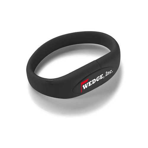 Additional Image 3 - a black rubber wristband