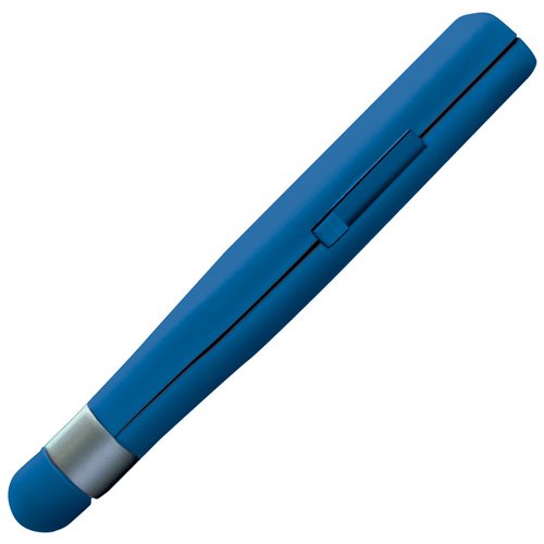 Additional Image 2 - a blue pencil with a silver tip