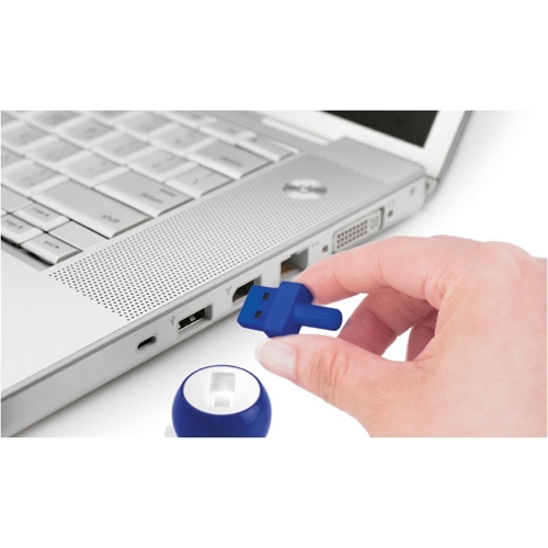 Additional Image 2 - a hand holding a blue usb cable