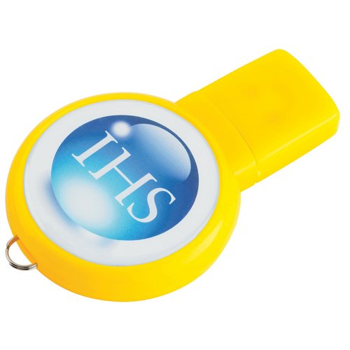 Additional Image 1 - a yellow whistle with a blue circle on it
