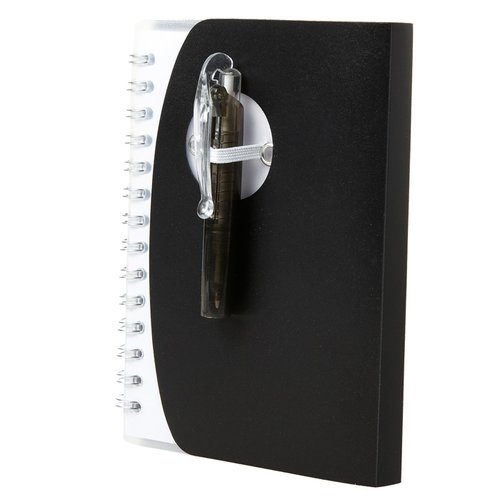 Additional Image 1 - a black notepad with a pen on it