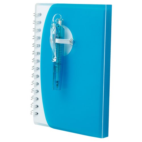 Additional Image 5 - a blue notebook with a metal handle