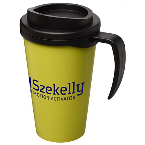 Additional Image 2 - a yellow coffee cup with a black handle