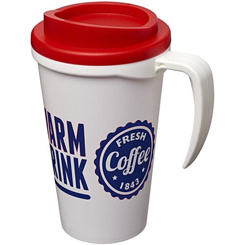Additional Image 4 - a white cup with a red lid