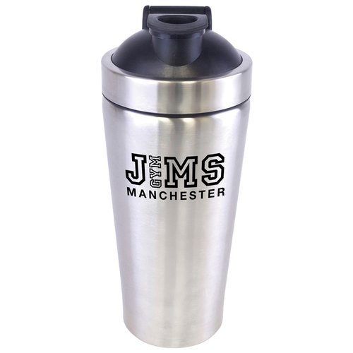 Additional Image 1 - a silver shaker with black lid