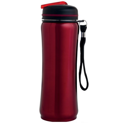 Additional Image 2 - a red water bottle with a black lid