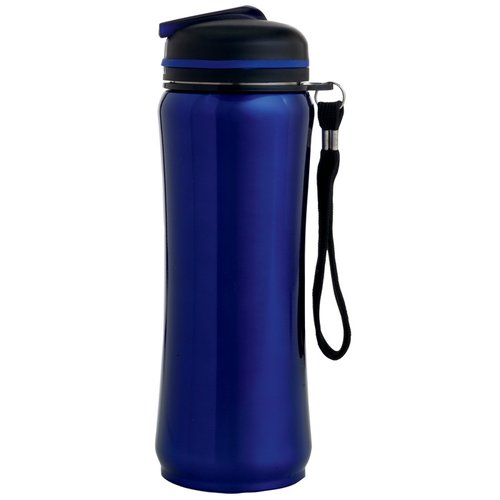 Additional Image 4 - a blue water bottle with a black lid