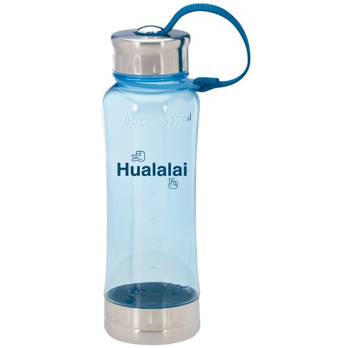 Additional Image 2 - a blue and silver water bottle