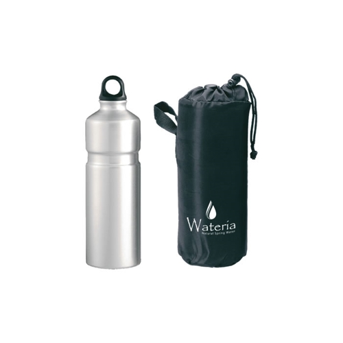 Additional Image 1 - a silver and black water bottle