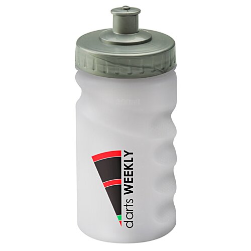 Additional Image 3 - a white water bottle with a green lid