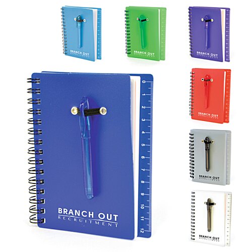 Additional Image 3 - a blue notebook with a pen in it