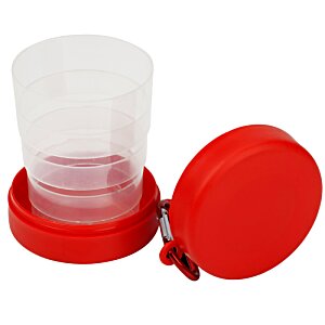 Additional Image 3 - a plastic cup with a red lid