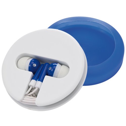 Additional Image 1 - a round white and blue object with a blue lid