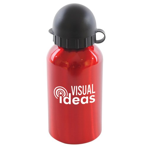 Additional Image 2 - a red water bottle with a black cap
