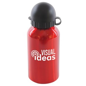 Additional Image 2 - a red water bottle with a black cap