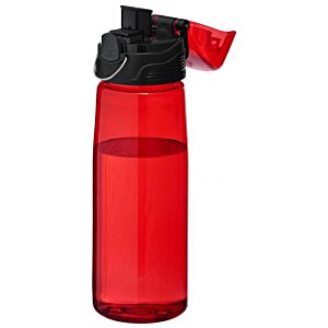 Additional Image 2 - a red water bottle with a black top