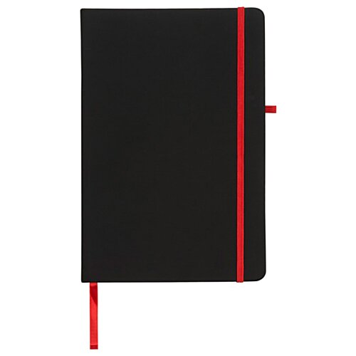 Additional Image 4 - a black notebook with red stripe