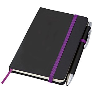 Additional Image 2 - a black notebook with purple band