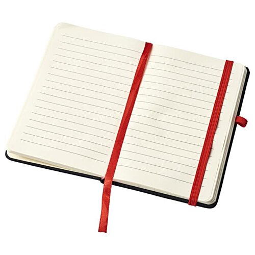 Additional Image 3 - a white notebook with red band