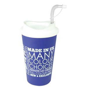 Additional Image 12 - a blue and white cup with a straw