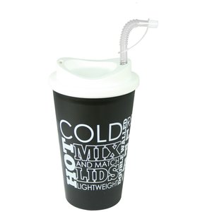 Additional Image 13 - a black and white cup with a straw