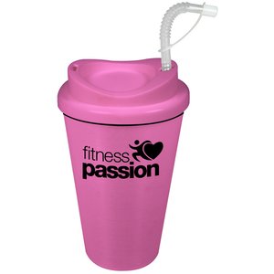 Additional Image 5 - a pink cup with a straw