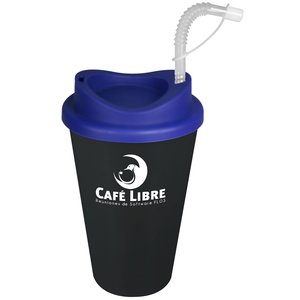 Additional Image 16 - a black and blue cup with a straw