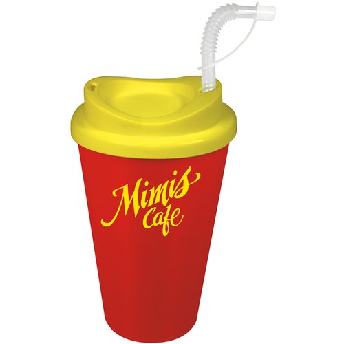 Additional Image 14 - a red and yellow cup with a straw